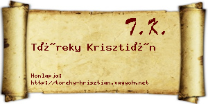 Töreky Krisztián névjegykártya