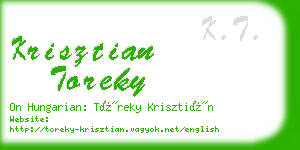 krisztian toreky business card